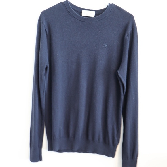 Scotch & Soda Blue Crewneck Sweater - Picture 1 of 5